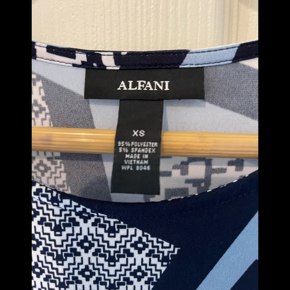 ALFANI Women’s Sleeveless long Tunic Geometric print - Picture 6 of 7
